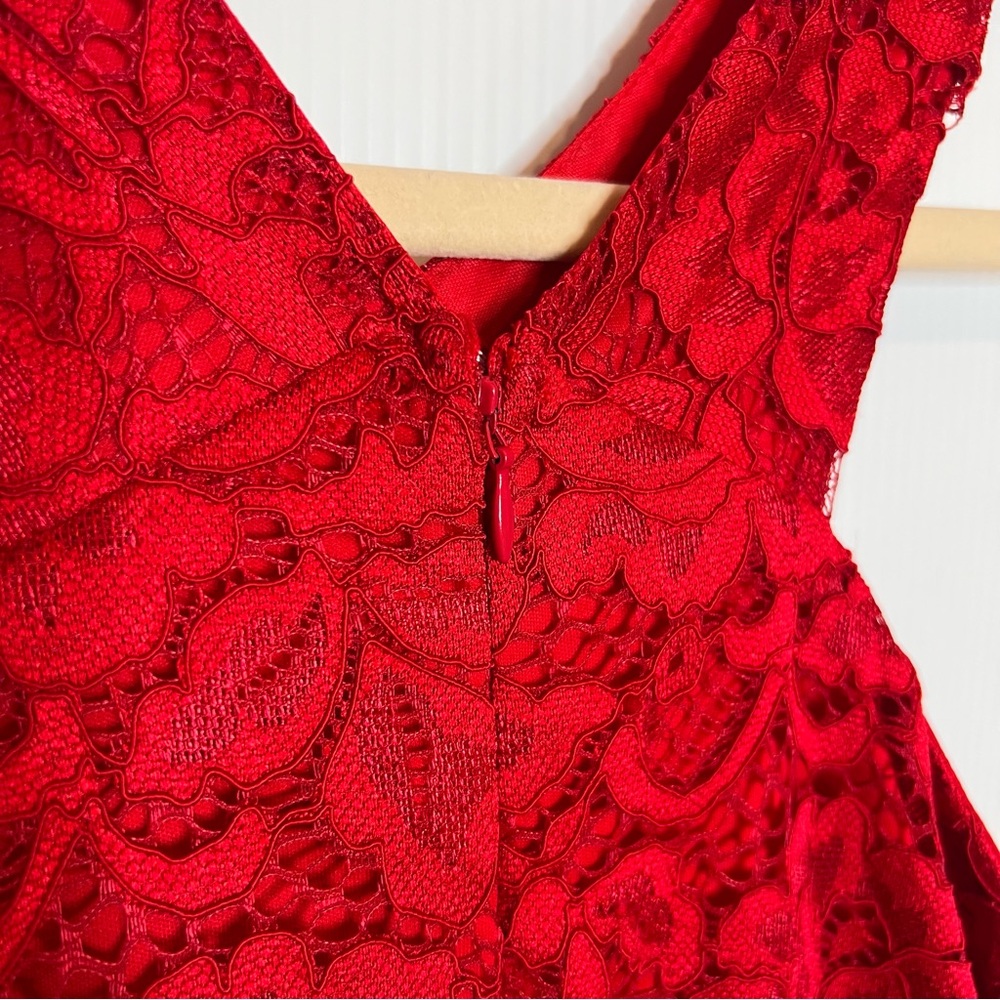 SAM EDELMAN Criss Cross Lace Neck Sheath‎ Dress. Size 10 - Picture 4 of 8